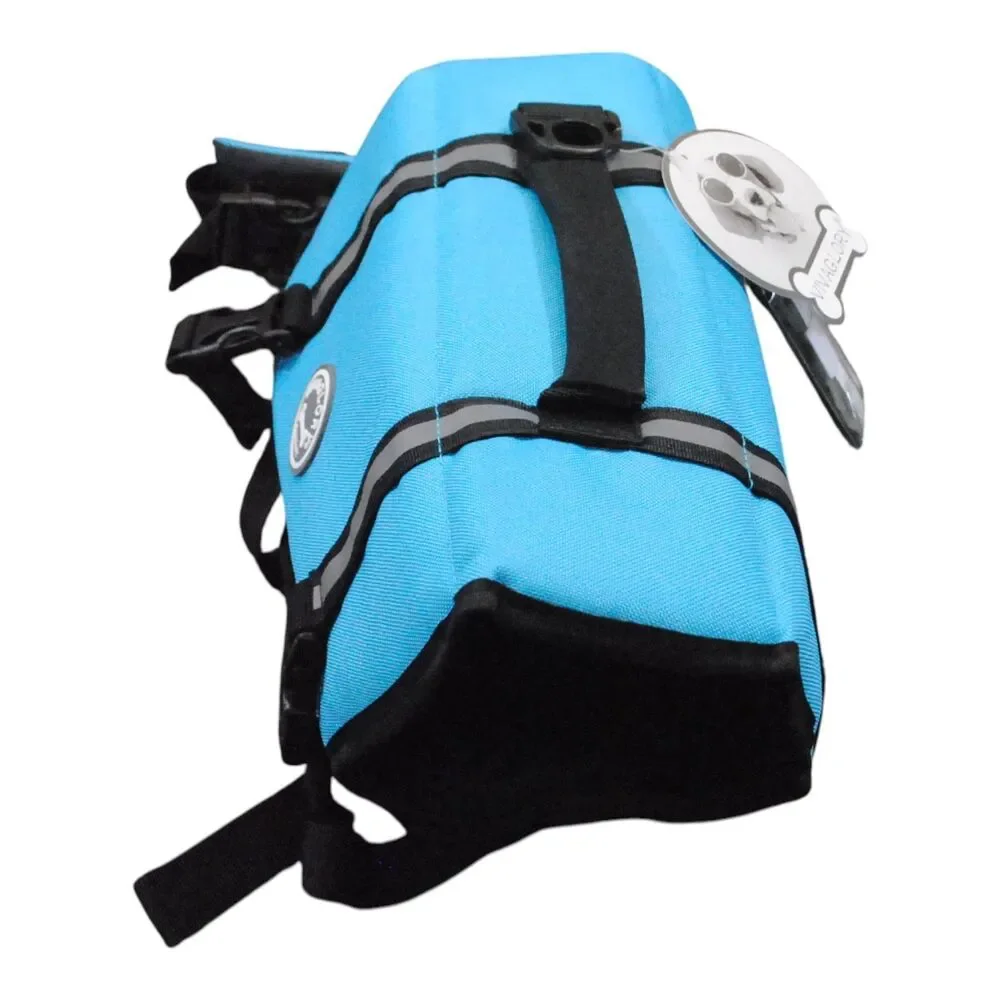 Vivaglory MEDIUM Dog Life Preserver Jacket Rescue Handle Reflective